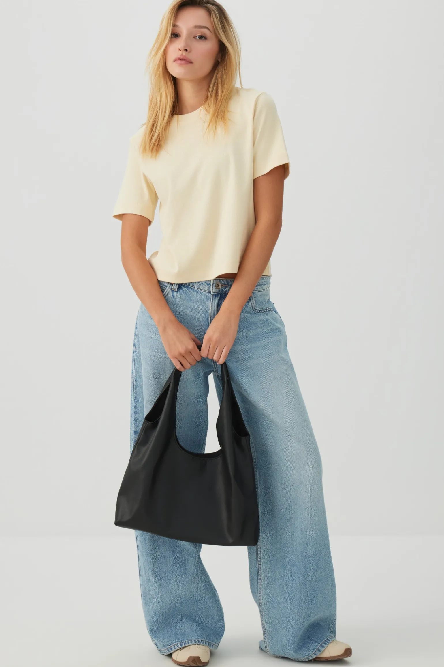 Large Twisted Handle Shoulder Bag