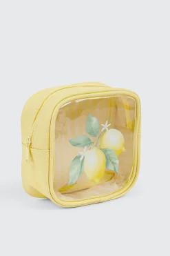 Lemon Print Cosmetic Bag