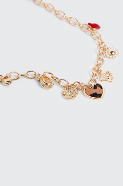 Leopard Heart Charm Necklace