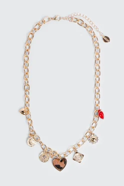 Leopard Heart Charm Necklace