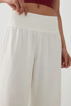 Linen Blend High Waist Culottes