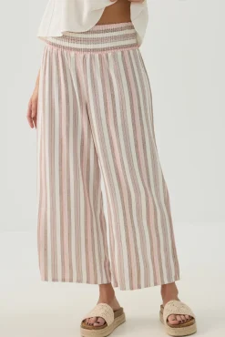 Linen Blend High Waist Culottes