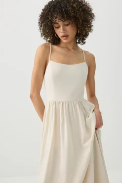 Linen Midi Dress
