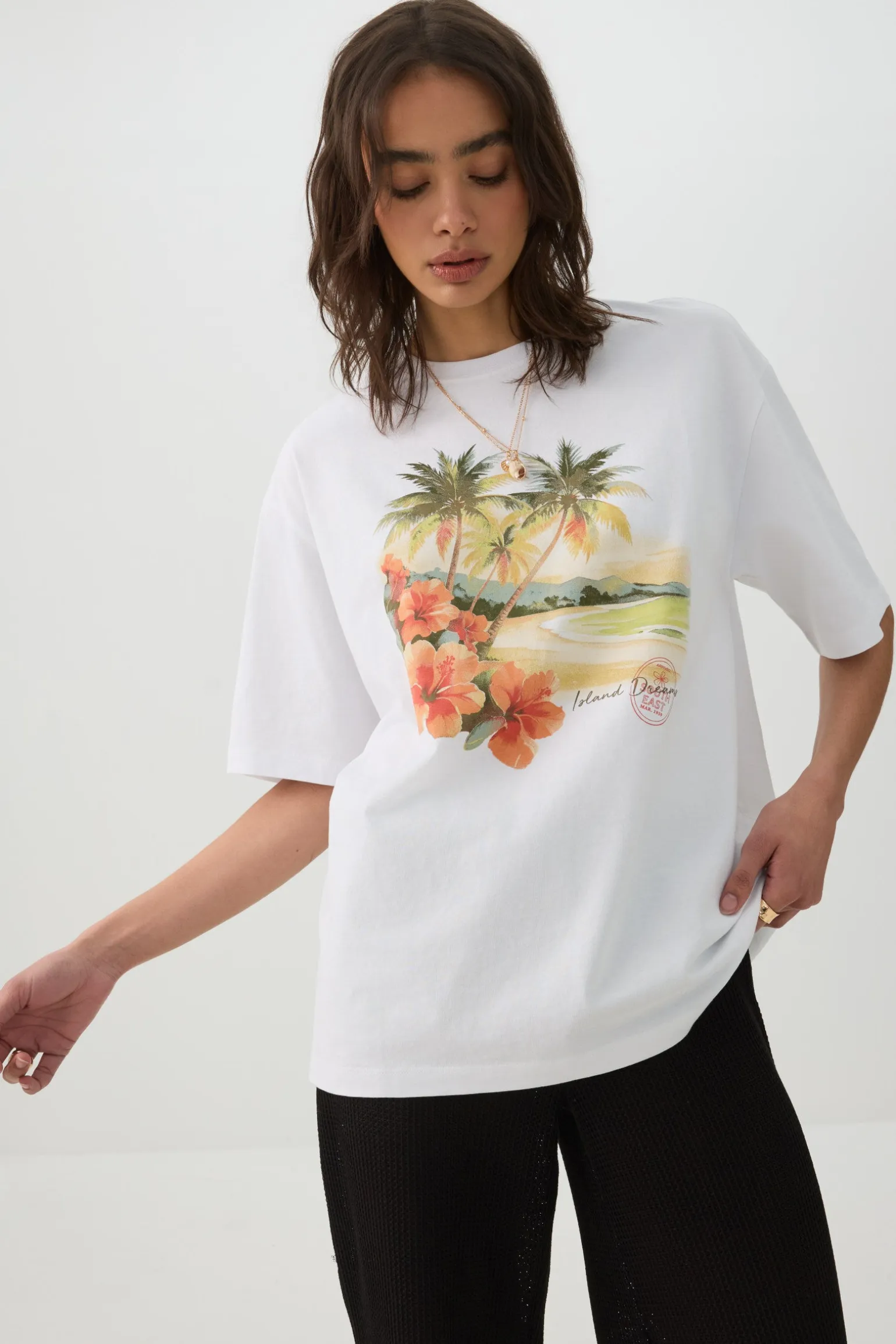 Long Oversized Graphic T-Shirt