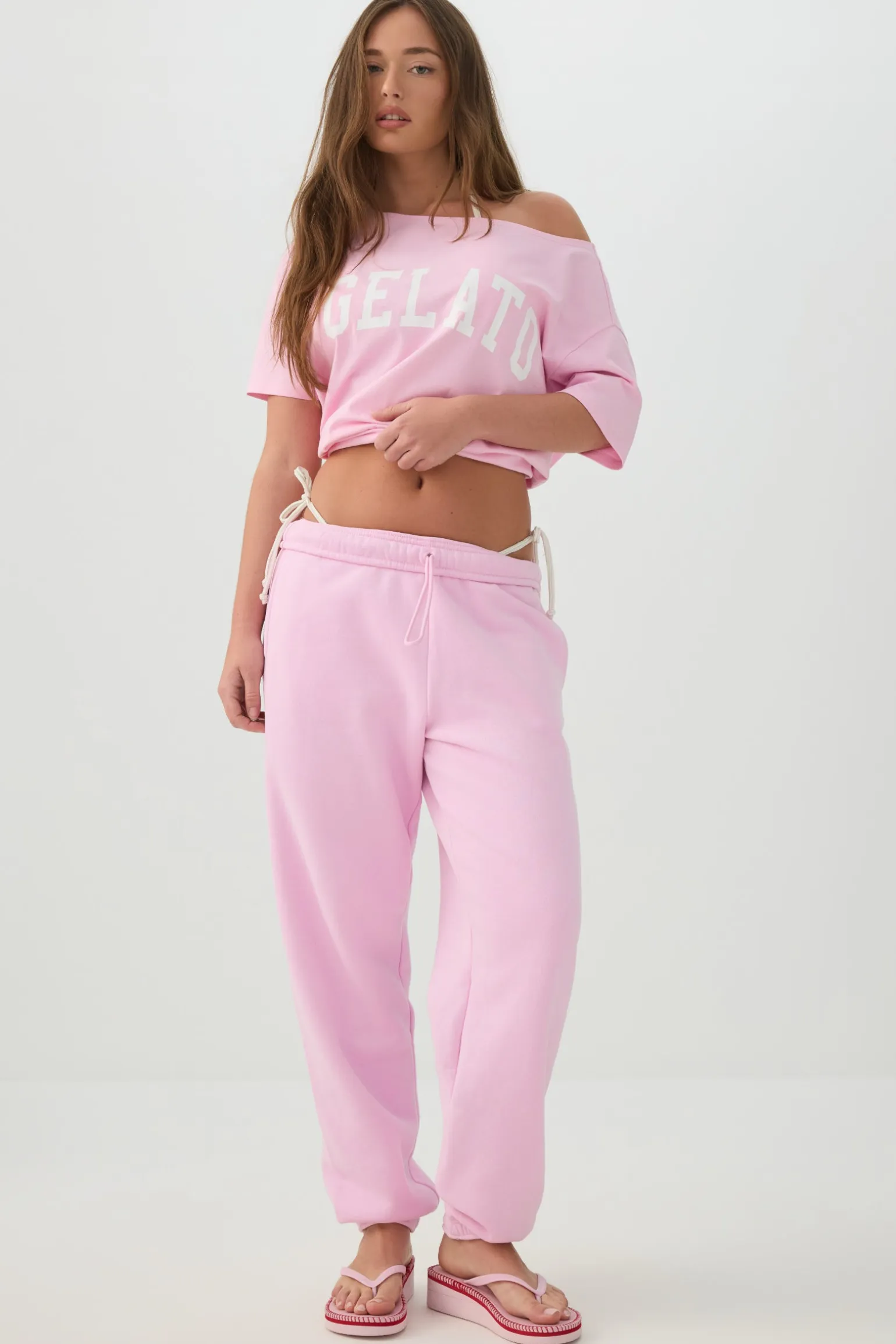 Long Oversized Off Shoulder Graphic T-shirt