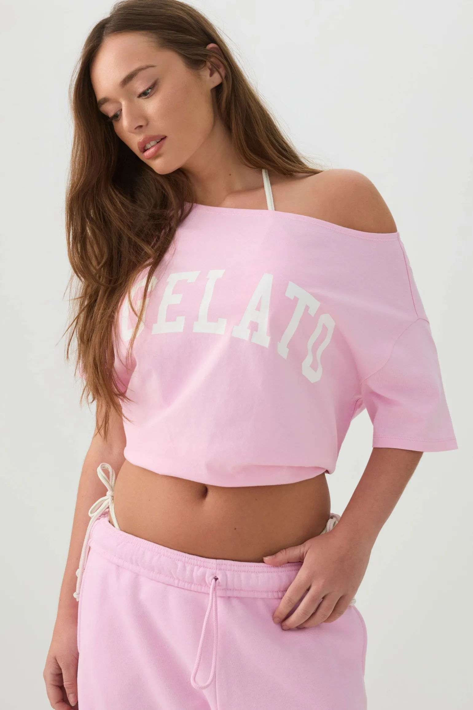Long Oversized Off Shoulder Graphic T-shirt