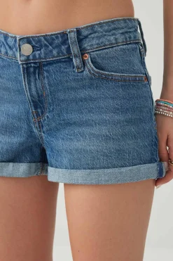 Low Rise Denim Short Shorts