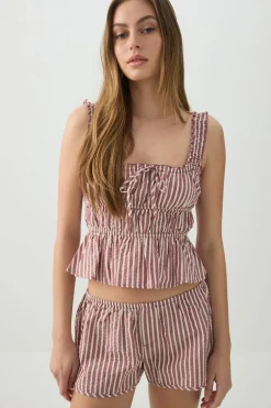 Low Rise Dolphin Hem Shorts