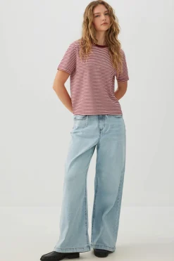 Low Rise Drawstring Wide Leg Jeans