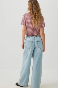Low Rise Drawstring Wide Leg Jeans