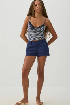 Low Rise Stretch Twill Shorts