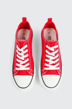 Low Top Sneakers with Toe Cap