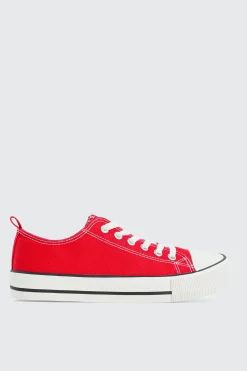 Low Top Sneakers with Toe Cap
