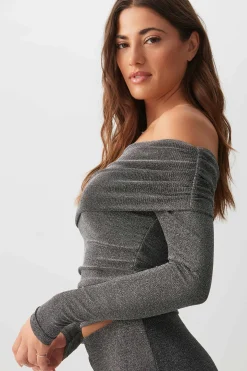 Lurex Off Shoulder Top