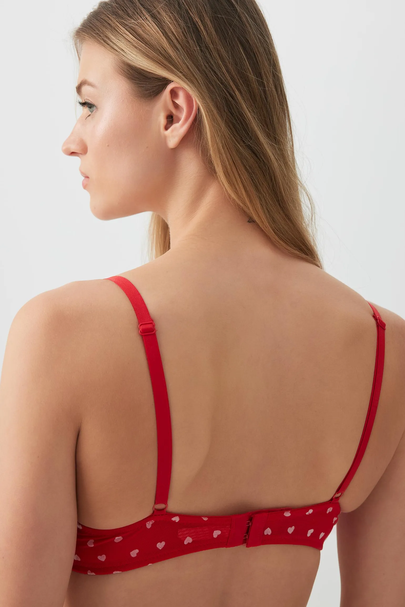 Luxe Flocked Mesh Bra