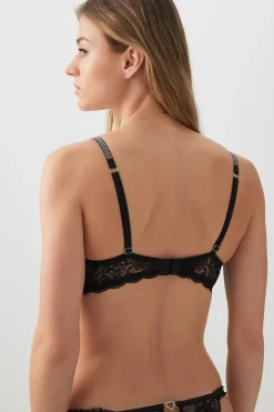 Luxe Lace Bra with Rhinestones