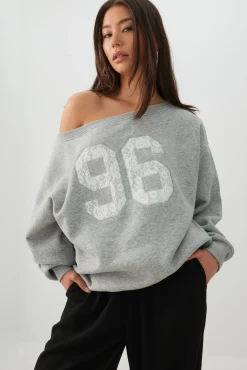 MADESOFT™ Fleece Off Shoulder Sweatshirt