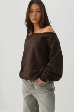 MADESOFT™ Fleece Off Shoulder Sweatshirt