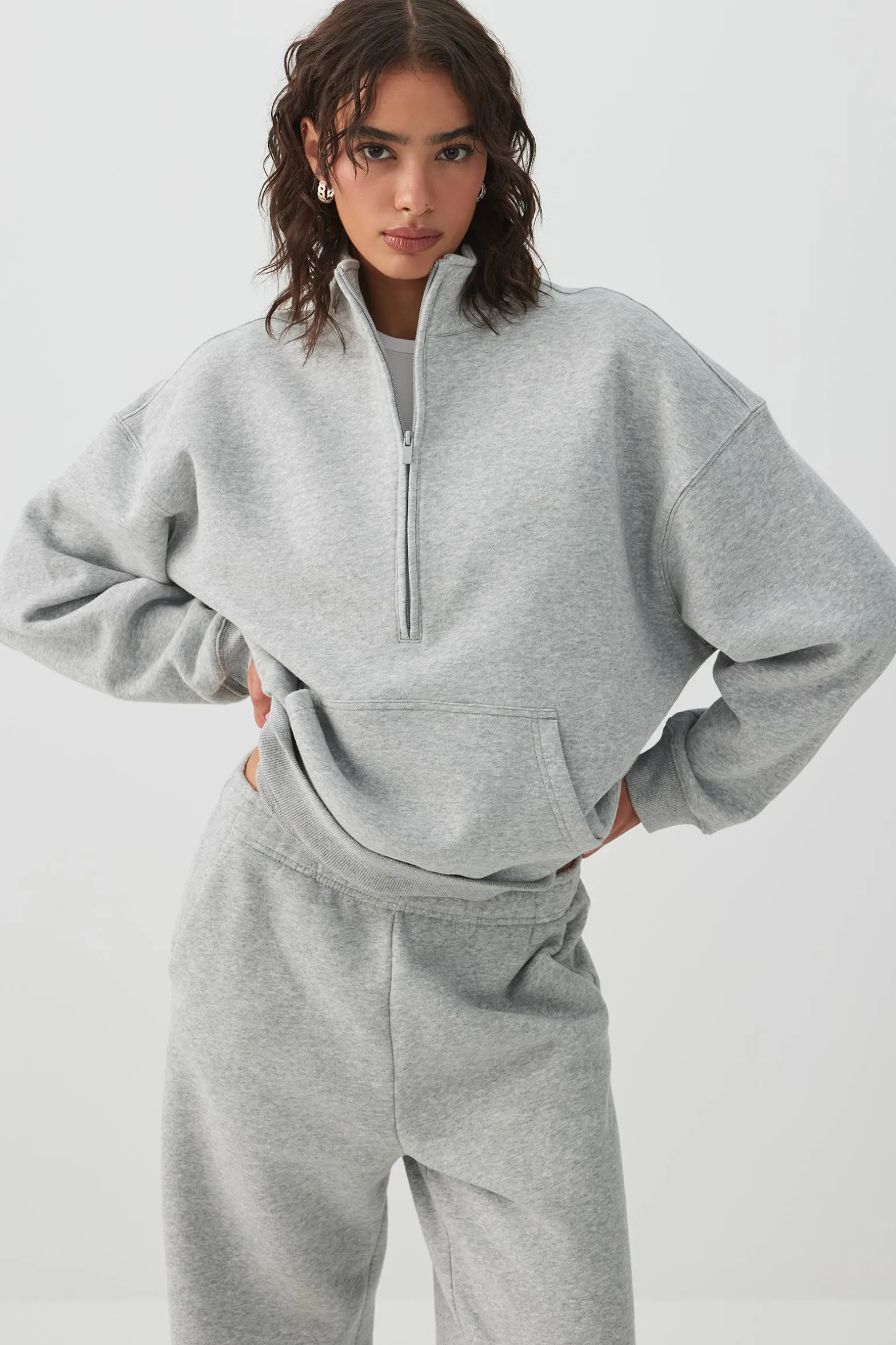 MADESOFT™ Fleece Oversized Half Zip Sweatshirt