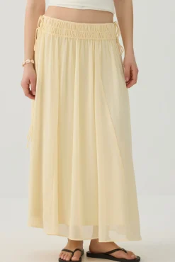 Maxi Chiffon Tie Waist Skirt
