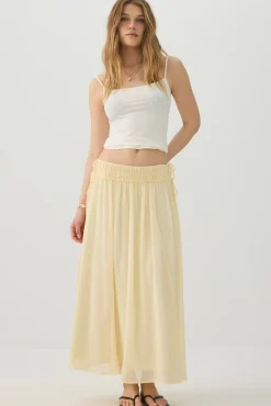 Maxi Chiffon Tie Waist Skirt