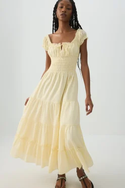 Maxi Milkmaid Dress