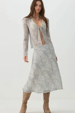 Mesh Midi Skirt