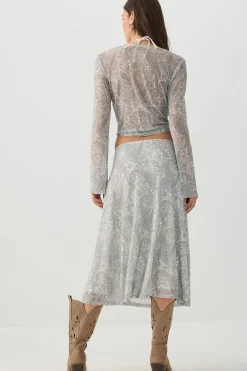 Mesh Midi Skirt