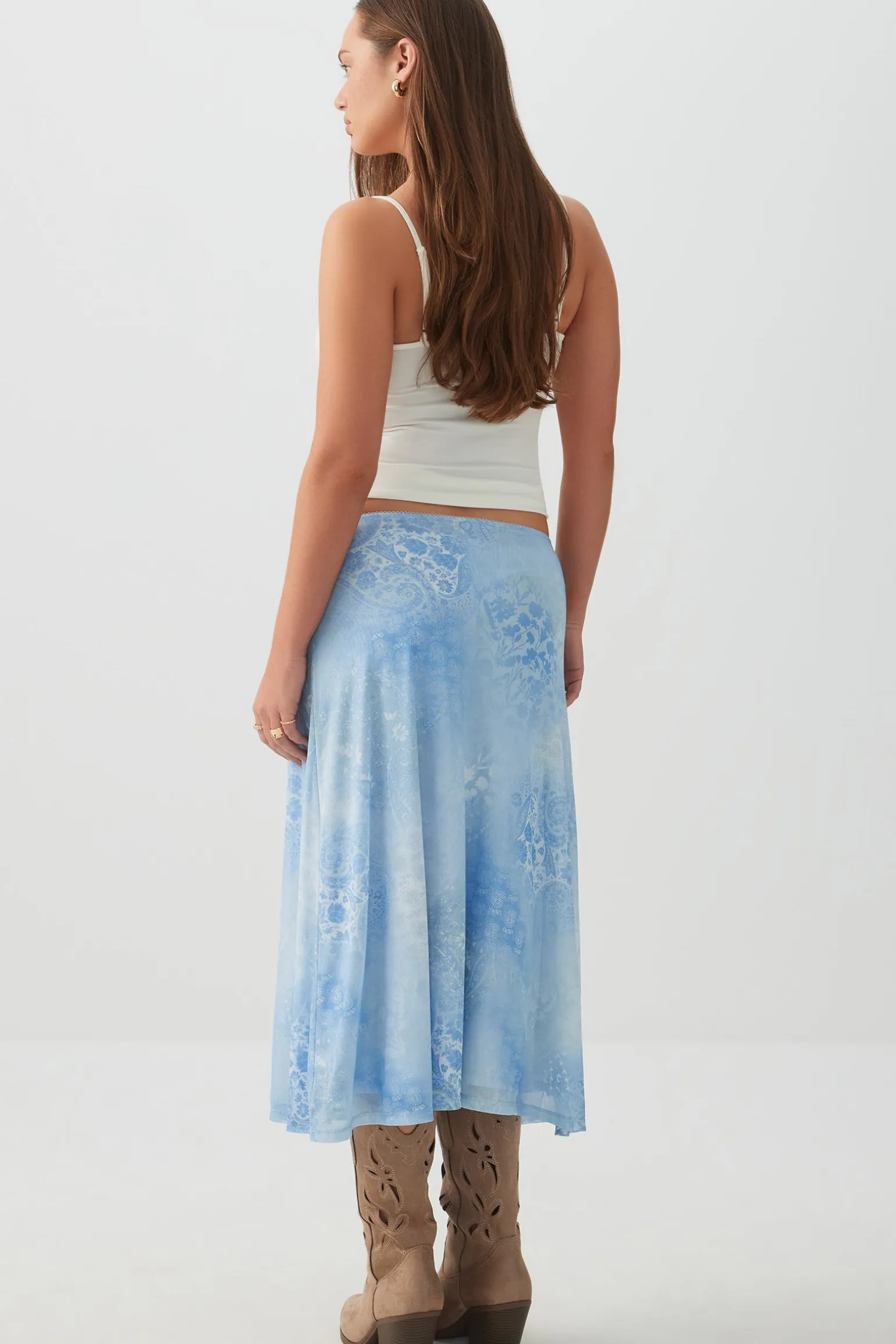 Mesh Midi Skirt