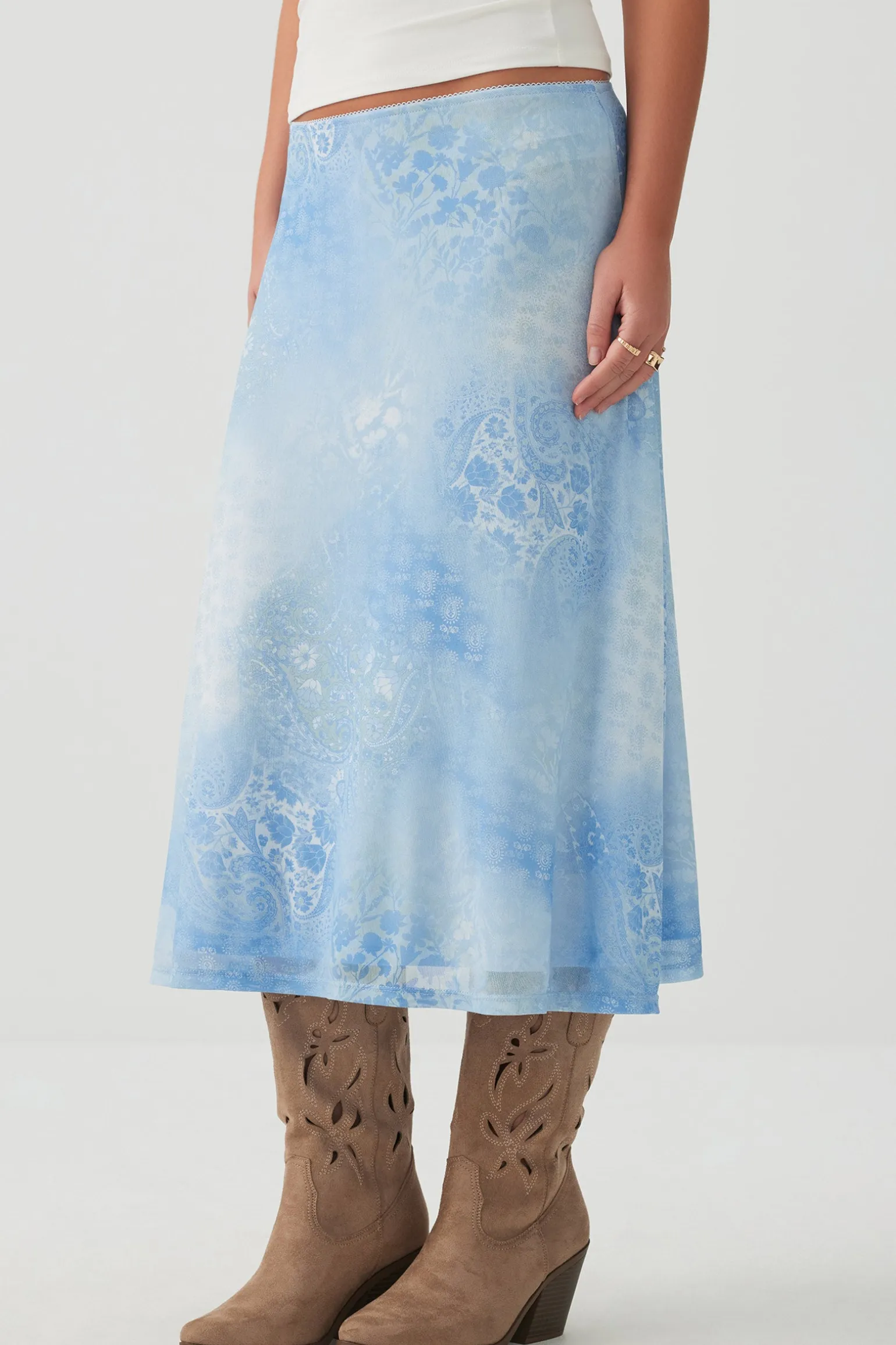 Mesh Midi Skirt