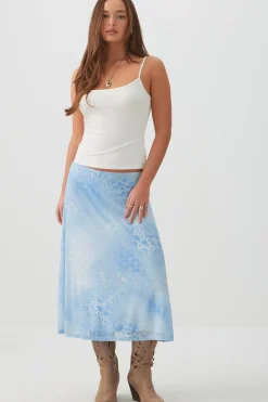 Mesh Midi Skirt
