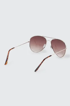 Metal Aviator Sunglasses