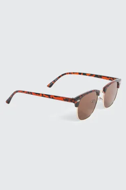 Metal Browline Clubmaster Sunglasses