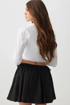 Micro Circle Skirt with Side Ties