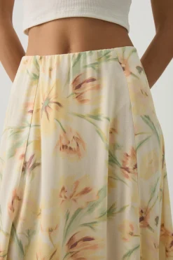 Midi A-Line Skirt with Slit