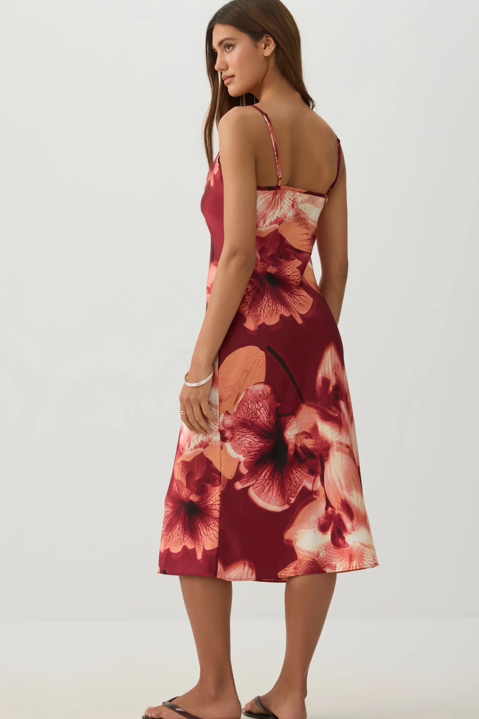 Midi Satin Slip Dress
