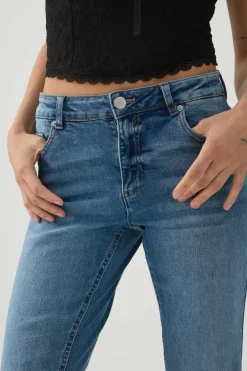 Mid Rise Flare Leg Jean