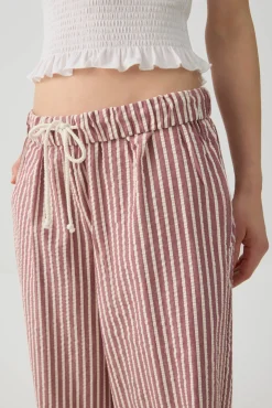Mid Rise Foldover Wide Leg Pants