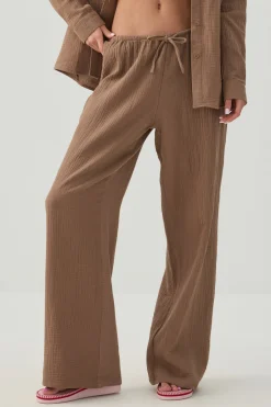 Mid Rise Pull On Wide Leg Pant