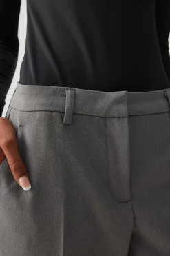 Mid Rise Straight Leg Trousers