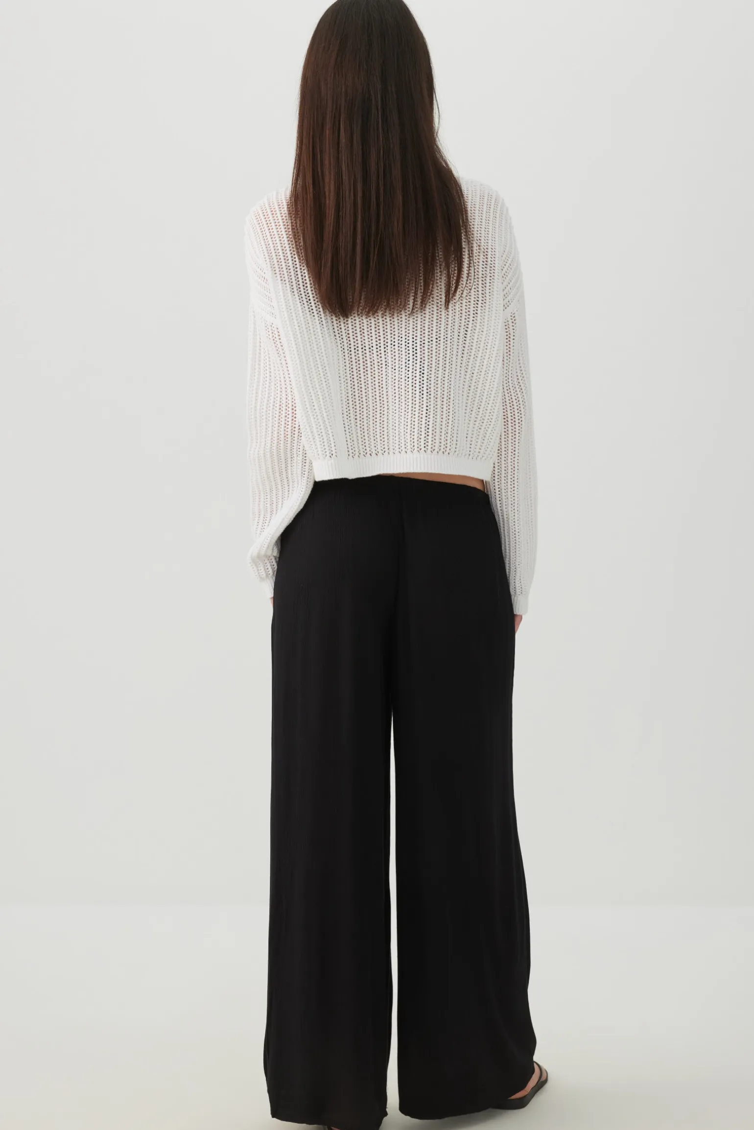 Mid Rise Wide Leg Pants