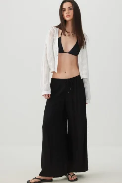 Mid Rise Wide Leg Pants
