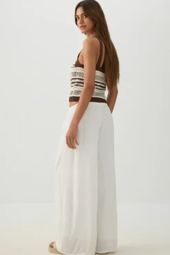 Mid Rise Wide Leg Pants