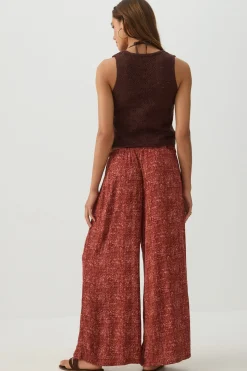 Mid Rise Wide Leg Pants