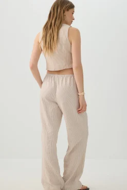 Mid Rise Wide Leg Pants