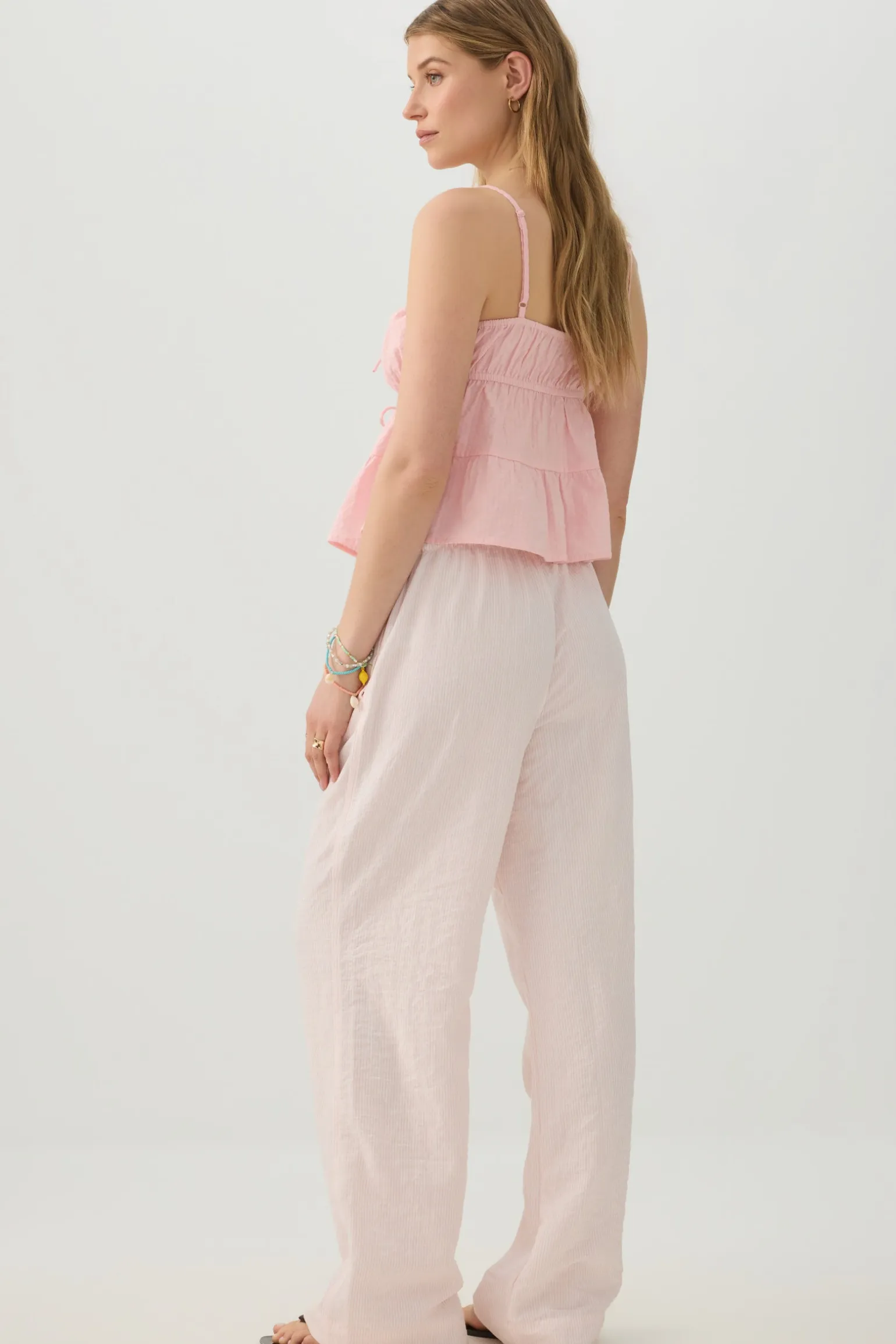 Mid Rise Wide Leg Pants