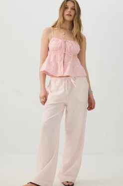 Mid Rise Wide Leg Pants