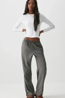 Mid Rise Wide Leg Pants