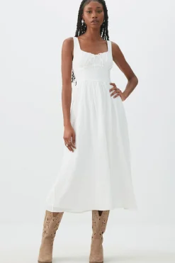 Milkmaid Midi Dress