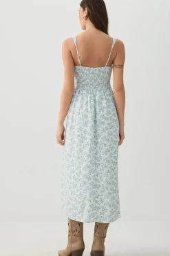 Milkmaid Midi Dress